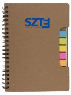 University of Szeged logo notebook with adhesive notes