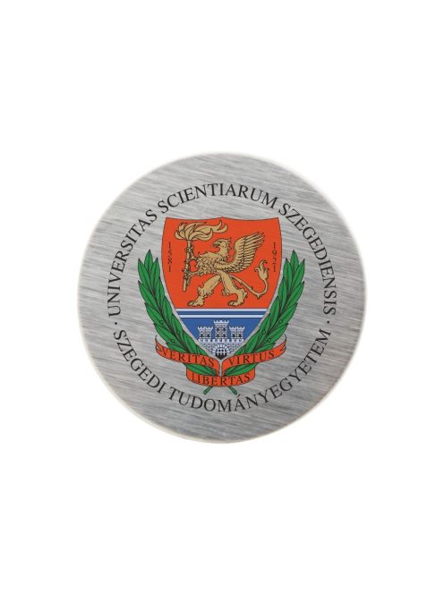 Szegedi Tudományegyetem logó fém hűtőmágnes