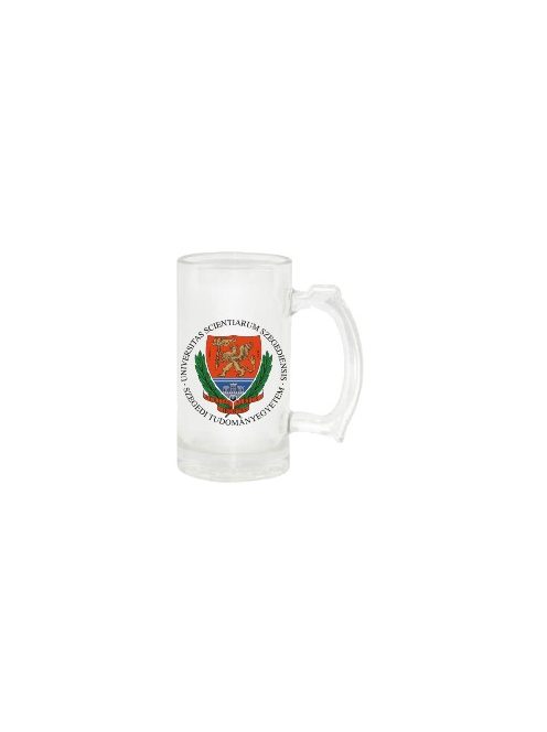 University of Szeged logo beer Tankard Glass