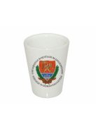 University of Szeged logo porcelain shot glass