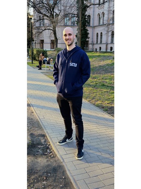 University of Szeged logo full Zip Hooded Sweatshirt