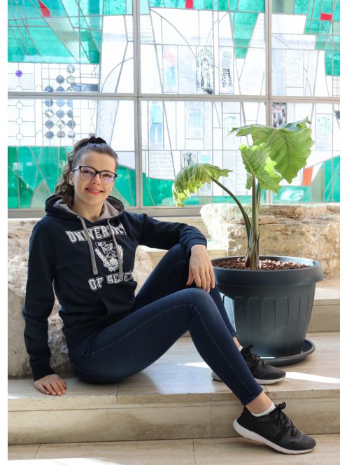 University of Szeged logo hooded sweatshirt - contrast